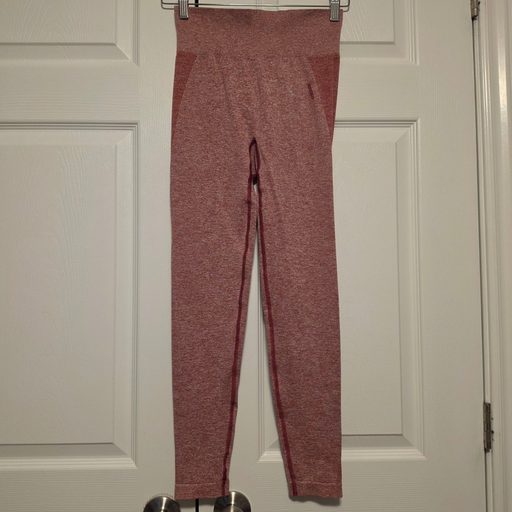 Gymshark Flex High Waisted Seamless Marl Leggings Red XS-Small